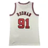 Jason Williams Retro Cream Chainstitch Basketball Jersey Dennis Rodman Allen Iverson Hakeem Olajuwon Ray Allen Mike Bibby Shawn Kemp Kevin Garnett Shirt