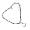 High End Branslet Naszyjnik Zestaw w kształcie serca Projektant łańcucha koralików Kobiet Mody Biżuteria Oryginalna prezent 316L Stal nierdzewna ISM