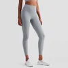 Lu Lu Pant Yoga Outfit Nylon Spandex Calças de cintura alta Sexy Skin-friendly Nude Meias Leggings Esporte Alinhar Limão Mulheres Fitness Correndo Push Up Roupas de Ginástica