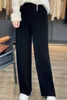 Women's Pants 2023 Autumn And Winter High-waisted Wool Mopping Casual Wide-leg Hang Out Knitted Woolen
