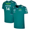 Herr t-shirts utomhus t-shirts heta säljer sommaren 2023 Ny F1 Aston Martin Team Edition Racing Suit Quick Dry Short Sleeve Akuq