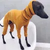 Hundebekleidung Mode Vierbeiner Rippenhundekleidung Rollkragenpullover Haustierpullover für Whippet Italienischer Windhund Winterpullover Overall für große Hunde 231206