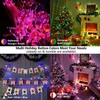 Decoraciones navideñas Luces de cadena LED Smart Bluetooth / Wifi RGB Luces de cadena de hadas Guirnalda para habitación Festoon Árbol de Navidad Fiesta Decoración al aire libre Lámpara 231207
