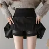 Jupes jupe plissée femme automne et hiver mode taille haute une ligne pantalons courts sont minces polyvalent décontracté 231207