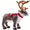 Christmas Decorations 1pc 16.54inch Christmas Reindeer Cute Plush Toy Very Suitable For Home Decoration Shopping Malls els Sofas 231207