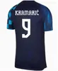 2024 2025 New Croatia Soccer Jersey 1998 Croarie classique Retro Football Shirt National Team Men Kid Kit Kit Home White Away Blue Uniform Modric Kovacic