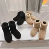 Новые зимние зимние ботинки на толстой подошве с мехом пустыни, женские утепленные теплые сапоги до середины икры на меху120923a