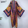 Maillots de bain pour femmes Winyi Kimono Afrique Été Boho Imprimer Bikini Cover-up Élégant Cardigan De Mode Sexy Vacances À Manches Longues Sentiment De Soie Maxi