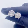 Серьги Pass Diamond Tester круглой бриллиантовой огранки d цвета Vvs1 из натурального муассанита, классические серьги в стиле хип-хоп из стерлингового серебра 925 пробы