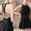 Women's Swimwear Fashion Sexy Women Korean Style Elegant Casual Swimsuits Lady Sleeveless Backless Dress Kawaii Slim Fit Female Clothes