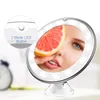 Compact Mirrors 10X LED Light Makeup Mirror Lamp Magnifier Battery Portable Hand Vanity Glass Mini Miroir Bathroom Cosmetic Bath Suction Cup 231202