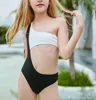Patchwork crianças maiô oco monokini onepiece banho de um ombro adolescente meninas verão beachwear fatos de banho5934923