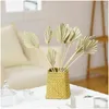 Decorative Flowers Wreaths 10 Pcs Boho Dried Palm Spears Natural Fans Leaves Leaf Fan With Stem Drop Delivery Home Garden Festive Part Ot7Bq