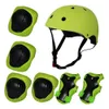 Equipamento de proteção para skate Hirigin 7 unidades / conjunto Crianças Menino Menina Capacete de segurança Conjuntos de cotoveleiras para crianças Ciclismo Skate Bicicleta Capacete de proteção Guarda de segurança 231206