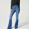 Jean mode femme pantalon évasé ample rétro taille moyenne bleu droit Denim pantalon automne baggy décontracté jambe large 231206