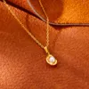 Pendant Necklaces Pendant Necklaces Geometric Artificial Pearls Necklace For Women Stainless Steel Neckalce Choker Trend Gold Color Jewelry Accessories2024