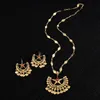 Wedding Jewelry Sets Ethlyn Gold Color Beautiful Ethnic Luxury for Women Accessories Lock Star Big NecklaceDrop Earrings 231207