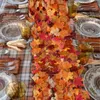 Decoratieve bloemen 175 cm rotan kunstplant herfstdecoratie zwart/rode kleur wijnstokslinger Thanksgiving Halloween-tuin