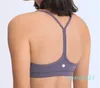 Reggiseno yoga a forma di Y sul retro con imbottitura sul petto, reggiseni sportivi morbidi, biancheria intima sexy in tinta unita