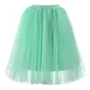 Saias Moda Mulheres A-Linha Sheer Tulle Tutu Saia Festa de Casamento Prom Princesa Bandagem Malha Dançando