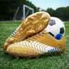 Zapatos de vestir Fútbol dorado para hombres Tacos para niños Fútbol de fútbol sala para hombres originales Puntas largas Botas deportivas 231207