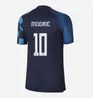 2024 2025 NOWOŚĆ Chorwacji piłkarskiej koszulki 1998 Classic Classic Retro Football Shirt Men Men Kit Kids Zestaw dla dzieci biały na wyjeździe Blue Mundic Modric Kovacic