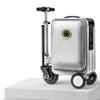 Nouveau rétro cuir pilote bagage roulant cabine hôtesse de l'air sac de voyage valises à roulettes chariot d'affaires valise bagages accessoires boîte à air voyage en aluminium