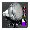 Soffioni doccia da bagno Soffione a led Boost Rain Save Water Matic regolabile a tutto tondo 7 colori Facut Home 200925 Drop Delivery Rubinetti da giardino Dhxuj