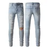 Jeans pour hommes, pantalon décontracté en denim de rue avec coton micro élastique, jean moulant bleu pour jeunes