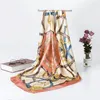 Stage Wear Fashion Lady Silk Scarf Gift Autumn And Winter Warm Satin Imitation Printed Shawl Wholesale