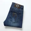 Erkekler Kot Designer Jeans 2022 Spring Brand Avrupa High End H ev işlemeli pamuk kurşun ince fit tozluk canlı yayın x8v7