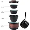 Conjuntos de chá Chinês Cerâmica Infusor Fu Teacups Travel 2 Set Bag Pote com Bule Chá Porcelana Xícaras Kung 1 Mini Portátil