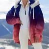 Kadın Hoodies ceket dikiş sevimli kapüşonlu kazak sweatershirt yapay yün dış giysiler kadınlar için bulanık polar ceketler