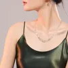 ペンダントCKKネックレスMEリンクネックレスCHOKER PENDANT COLGANTES CHAKRA COLLARES PINGENTE 925 STERLING SILVER WOMEN DIYジュエリー