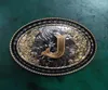 Golden J Letter Belt Buckle Western Metal Cowboy Buckles For Men Women Fit 4cm Wide Jeans Belts Head3974404