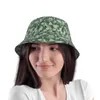 Berets Green Canvas Print Camouflage Army Color Bucket Hat For Women Men Teenager Foldable Bob Fishing Hats Panama Cap Autumn