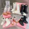 Bottes de neige de ski pour femmes, bottes de styliste avec visage souriant, espace en nylon, bottes en coton chaud, cordon de serrage amovible, toile imperméable blanche et noire, bottes de neige montantes à plateforme