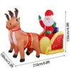 Décorations de Noël gonflables de 7 pieds avec traîneau de Père Noël et de rennes, décoration extérieure, lumières LED, jouets de jardin amusants et mignons, décoration de Noël pour la maison 231207