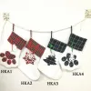 Cat Dog Paw Strump Christmas Sock Decoration Snowflake Footprint Mönster Xmas Strumpor Apple Candy Presentväska för barn grossist WLY935 LL