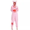 Kvinnors sömnkläder hksng vuxen dyster björn kigurumi onesie pyjamas rosa svart björn fleece djur kvinnor halloween party cosplay costume pyjamas 231206