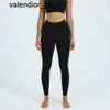 New spring summer double -sided grinding hairless naked feeling luss high -waisted nylon fitness pants running sports clothing womens Yoga pants