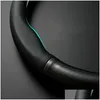 Чехлы на руль Ers для Xpeng P7 2021 года, натуральная кожа Er, ручка из углеродного волокна, противоскользящие автомобильные аксессуары, прямая поставка Automo Otqit