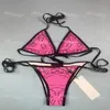 Vrouwen String Bikini Sexy V-hals Push Up Bikini Bandage Slips Set Meisjes Gedrukt Strandbadpak Voor Koppels Vakantiebikini