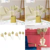 Decorative Flowers Wreaths 10 Pcs Boho Dried Palm Spears Natural Fans Leaves Leaf Fan With Stem Drop Delivery Home Garden Festive Part Ot7Bq