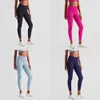 Lu Lu Pant Yoga Crossover Belt Leggings For Fitness Women High midja Push Up Sport Align Lemon Tight Workout Sport Align Lemonswear Gym outfit Sport
