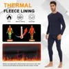 Herrens termiska underkläder Mens Thermals Långärmning Undertröja Varm fleece -fodrad basskikt Termiska underkläder Toppar Långa John -skjortor för män Vinterkläder 231206