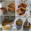 Storage Baskets Kitchen Basket with Handle Woven Hanging for Living Room Fruit Sundries Organizer Home Decor Hand woven 231206