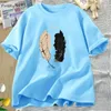 Vrouwen T-shirts Goede Omens Het Slechte En Shirt Grappige Retro Grafische Tee Film T-shirt Harajuku Vrouwen Katoen Korte mouw Kleding