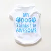 T-shirt a maniche corte per cani da compagnia con motivo a lettera dolce estivo T-shirt per cuccioli di animali Cani Gatti Teddy T-shirt Abbigliamento Capispalla Abiti S