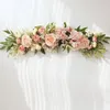 Flores decorativas 4 tipos de flor artificial rosa swag casamento arco porta decoração da parede mesa romântica peças centrais guirlanda